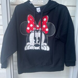 Disney Minnie Mouse Peeking Head Hoodie Black Women’s  size XL